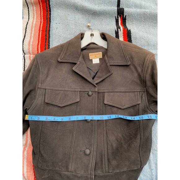 VINTAGE BILLY MARTIN LAMB LEATHER AVIATOR BOMBER FLIGHT JACKET W/ BEADED PATCHES - Picture 6 of 10